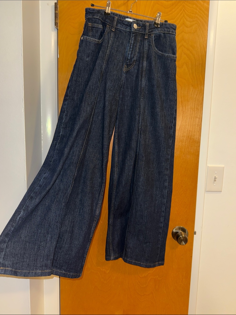 High-Rise Wide Leg Jeans for Women — Dark Blue